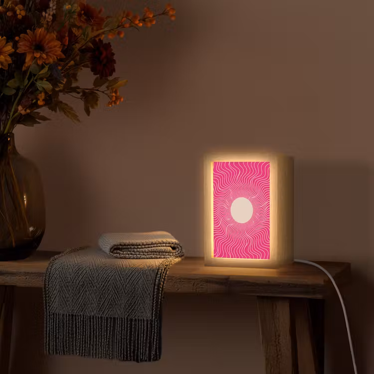 Personalisierte Lightbox - Zusammenfassung – Muster – Rosa — 3