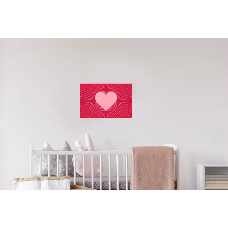 Wandtattoo – Herz – Strahlen – Liebe – Abstrakt – Rosa — 5
