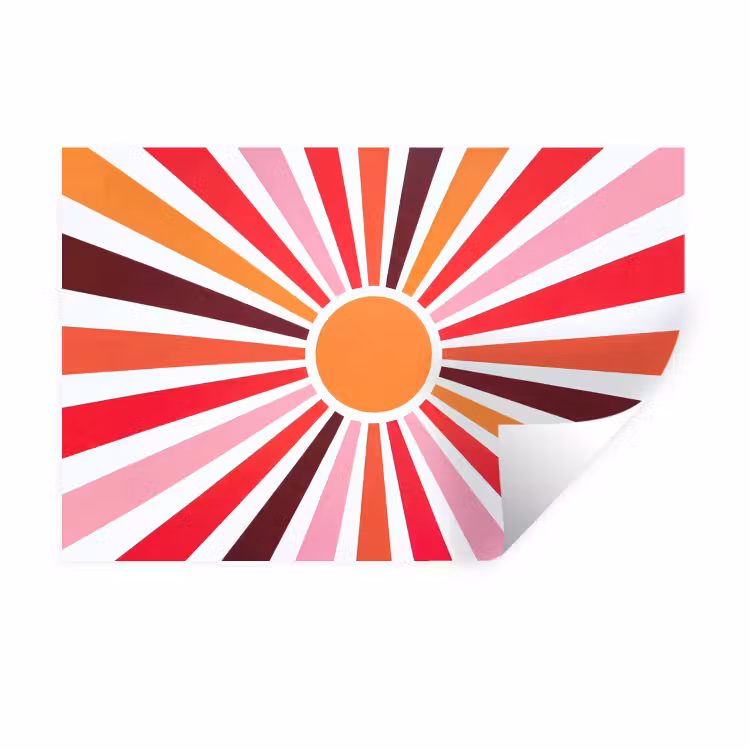 Wandtattoo – Sonne – Strahlen – Abstrakt – Farbenfroh — 1