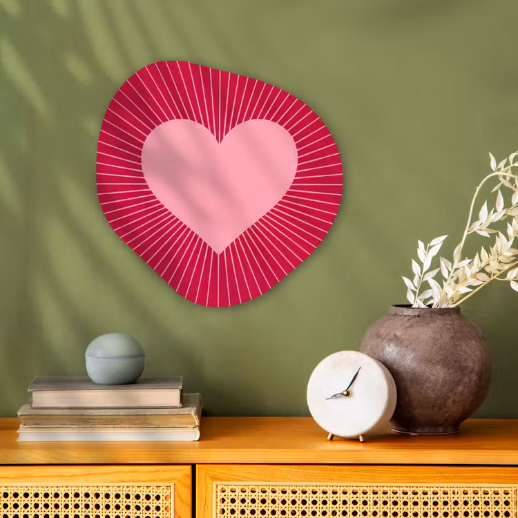 Forexbild Organische Form - Herz – Strahlen – Liebe – Abstrakt – Rosa — 2