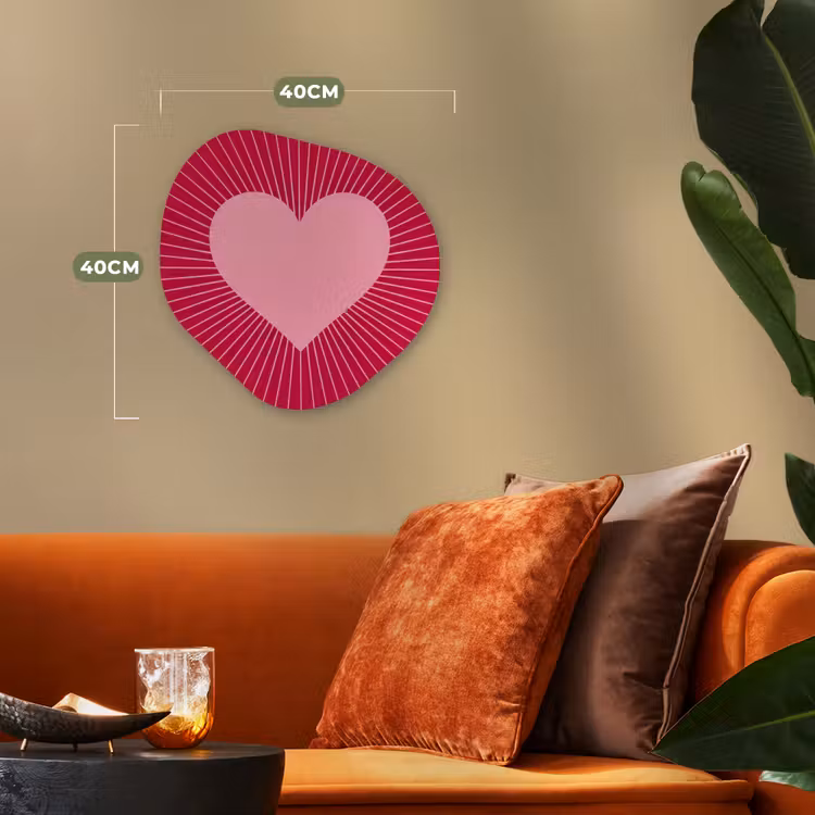 Forexbild Organische Form - Herz – Strahlen – Liebe – Abstrakt – Rosa — 4