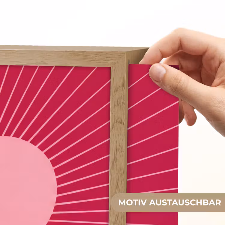 Nachtlicht Kinder - Herz – Strahlen – Liebe – Abstrakt – Rosa — 5