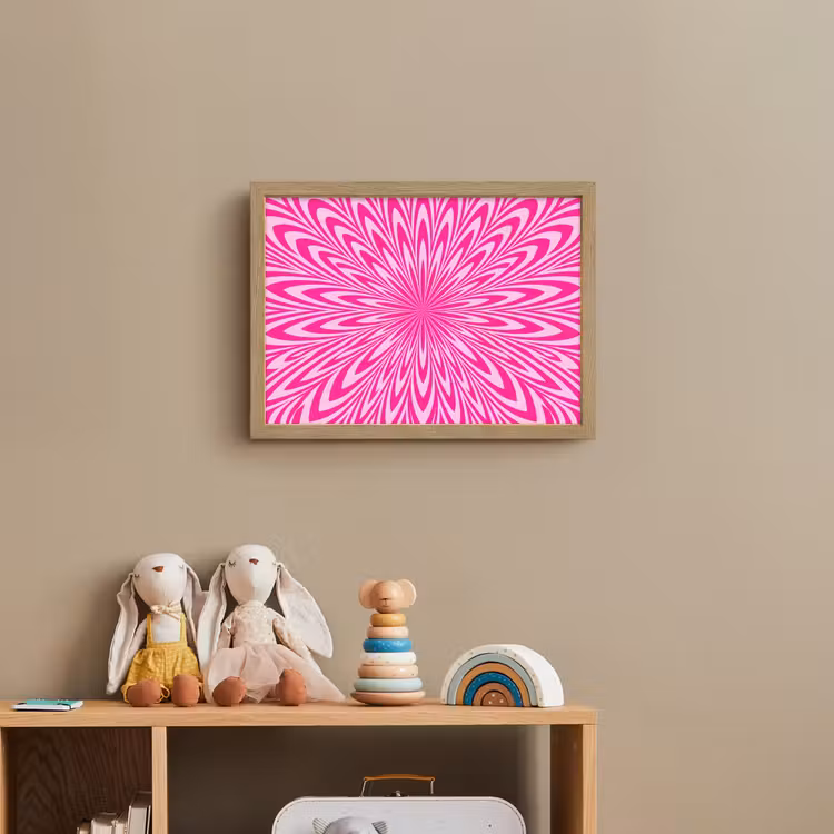 Nachtlicht Kinder - Muster – Optisch – Rosa — 3