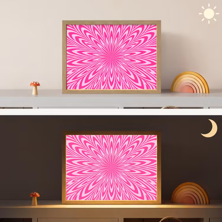 Nachtlicht Kinder - Muster – Optisch – Rosa — 6