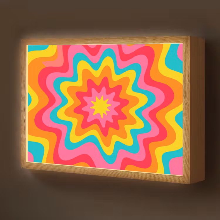 Nachtlicht Kinder - Muster – Wellenförmig – Bunt — 1