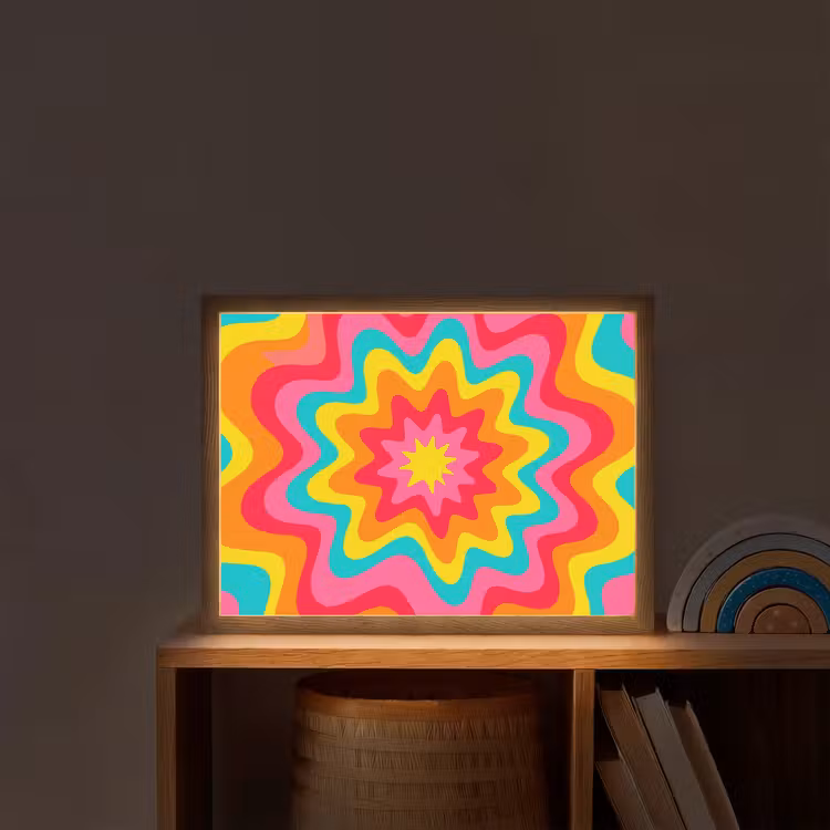 Nachtlicht Kinder - Muster – Wellenförmig – Bunt — 2