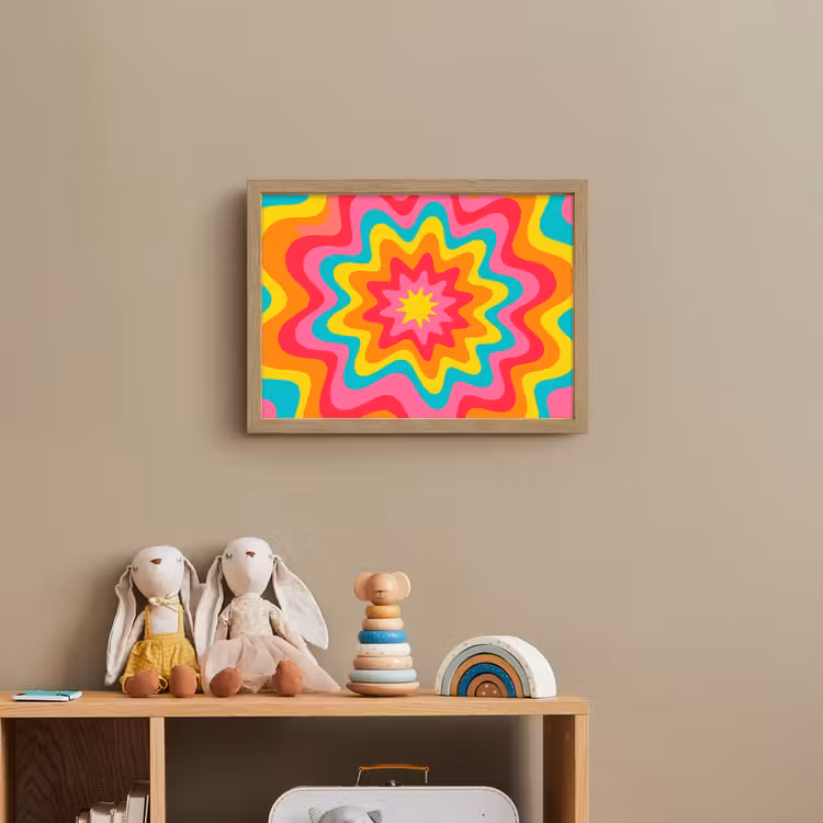 Nachtlicht Kinder - Muster – Wellenförmig – Bunt — 3