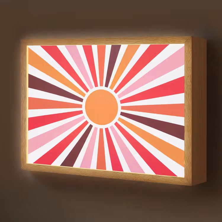 Nachtlicht Kinder - Sonne – Strahlen – Abstrakt – Farbenfroh — 1