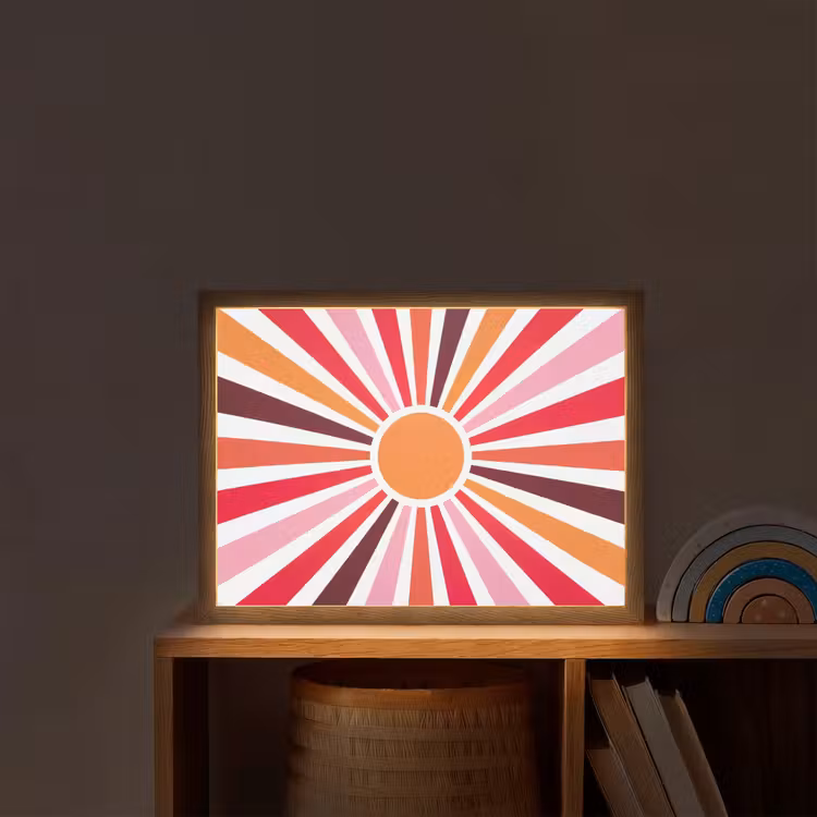 Nachtlicht Kinder - Sonne – Strahlen – Abstrakt – Farbenfroh — 2