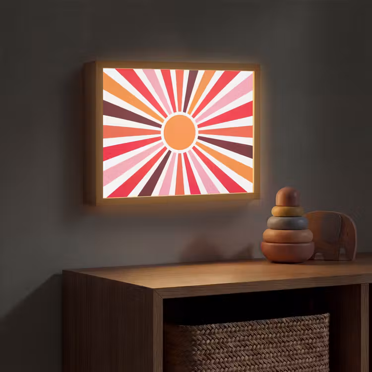 Nachtlicht Kinder - Sonne – Strahlen – Abstrakt – Farbenfroh — 4