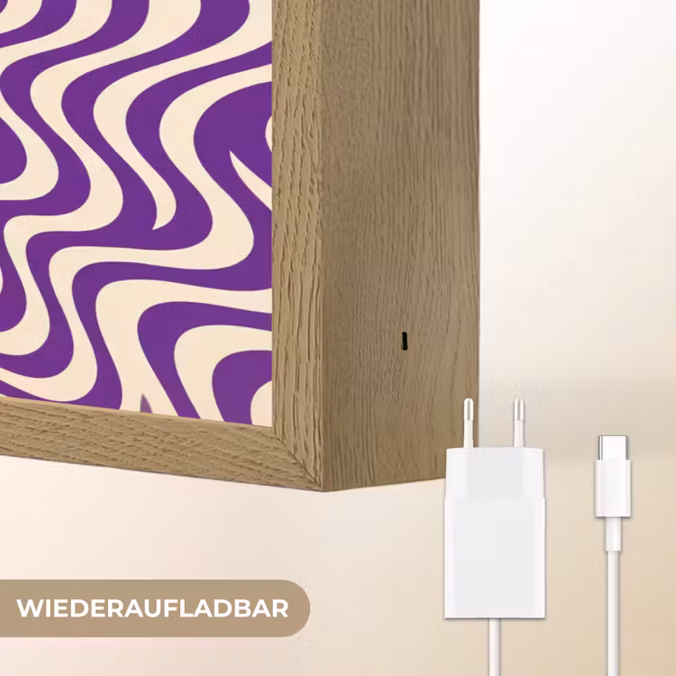 Nachtlicht Kinder - Zusammenfassung – Wellen – Optisch – Modern – Lila — 9