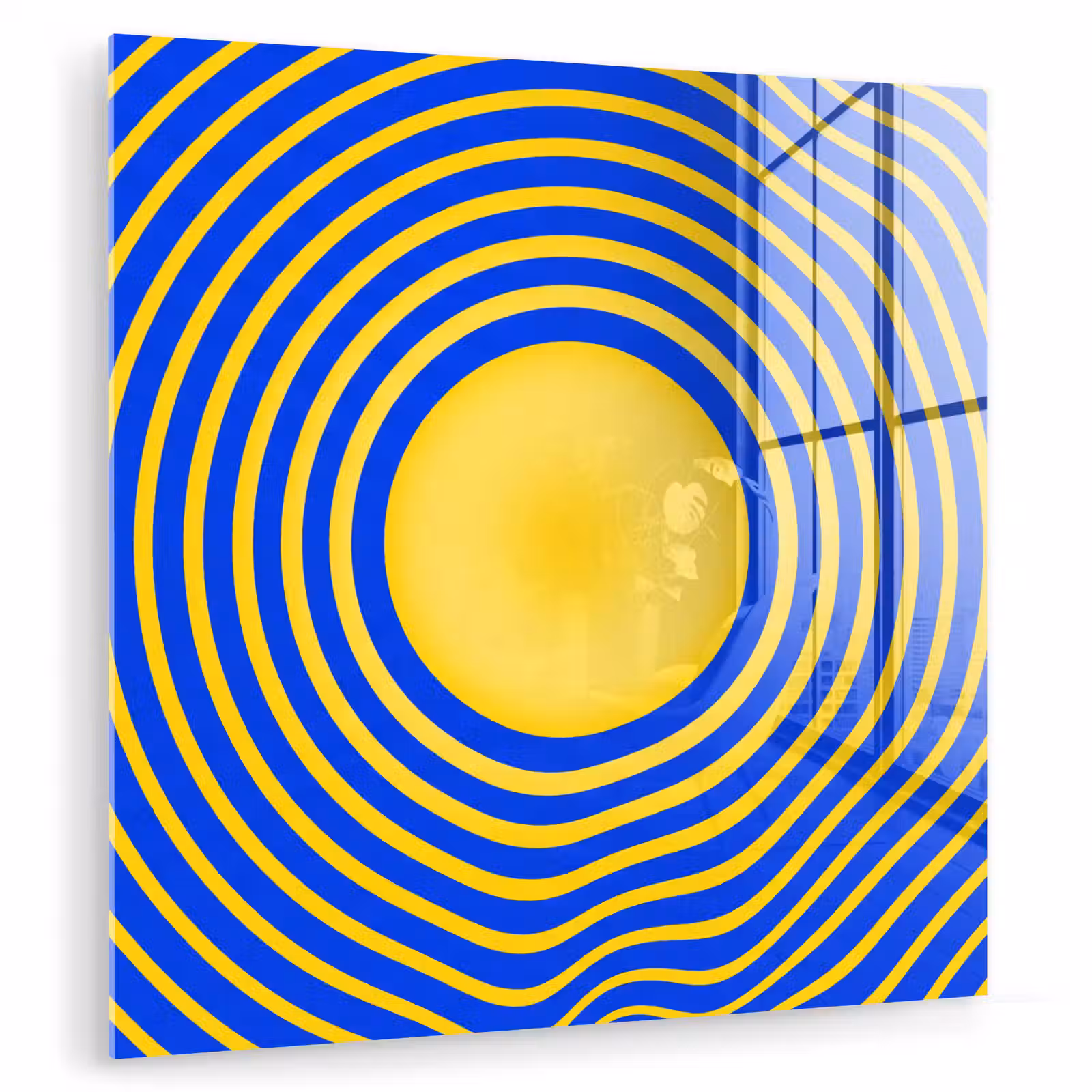 Glasbild - Abstraktes Muster – Blau — 1