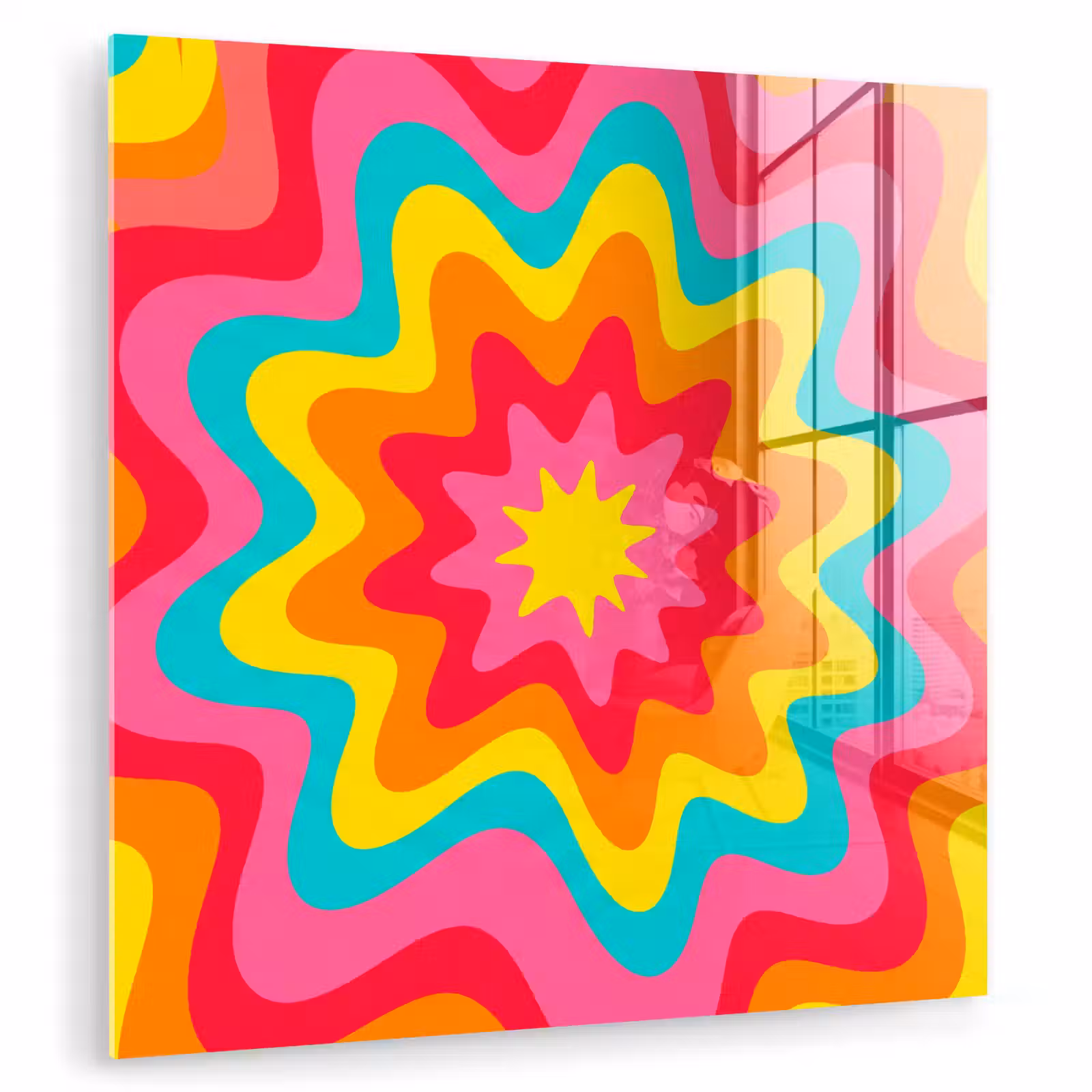 Glasbild - Muster – Wellenförmig – Bunt — 1
