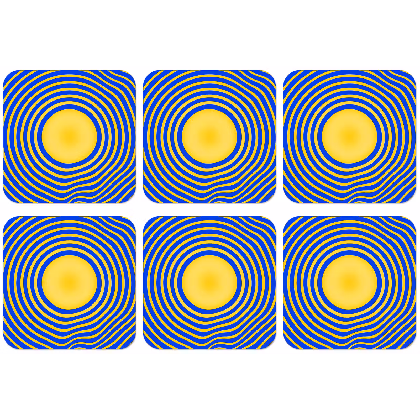 Untersetzer - Abstraktes Muster – Blau — 1