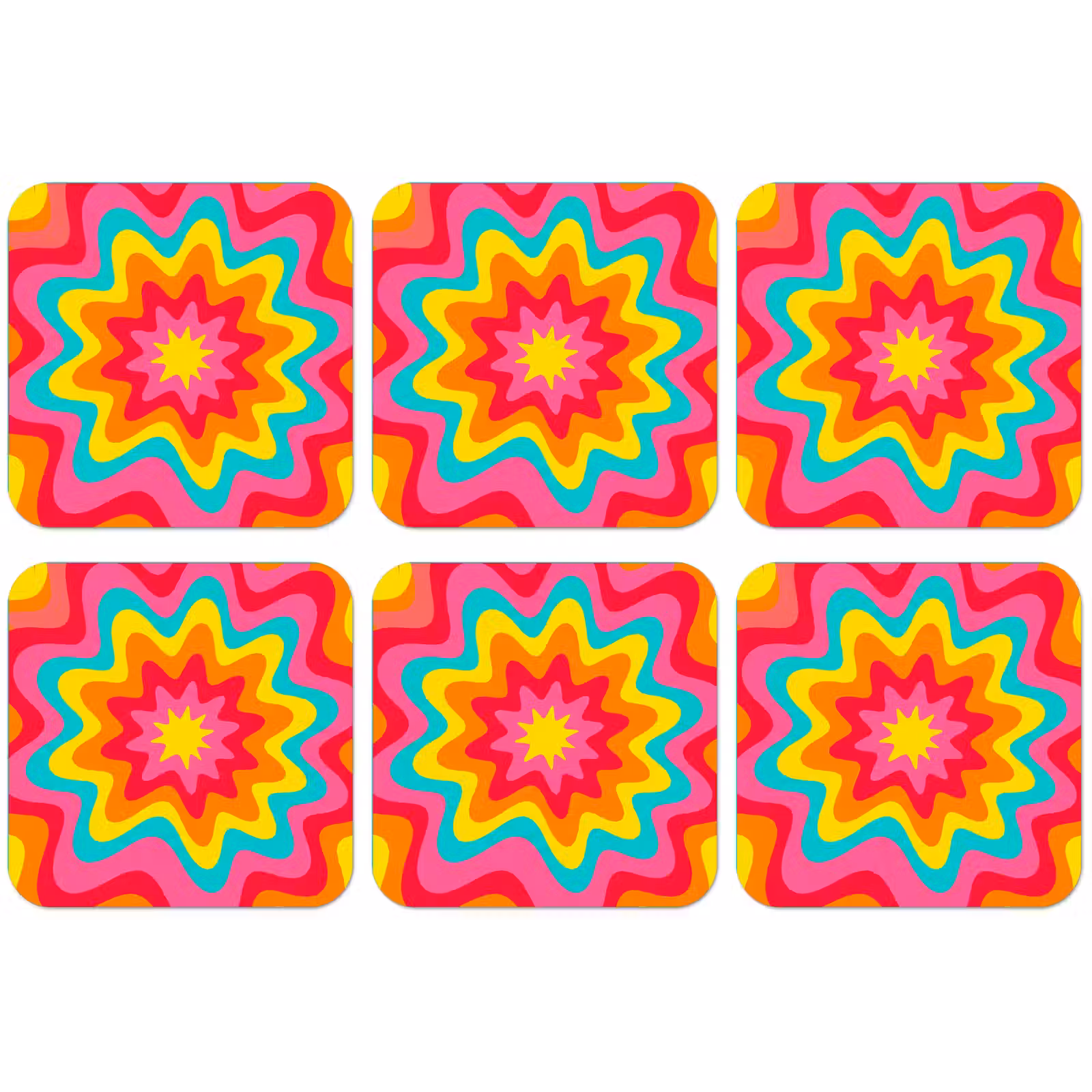Untersetzer - Muster – Wellenförmig – Bunt — 1