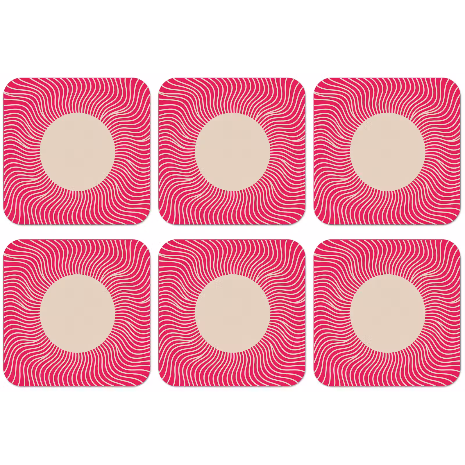 Untersetzer - Zusammenfassung – Muster – Rosa — 1