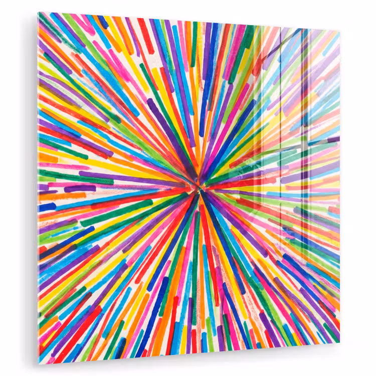 Glasbild - Linien – Bunt – Abstrakt — 1