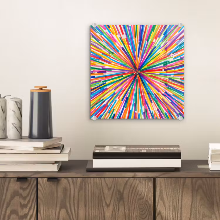 Glasbild - Linien – Bunt – Abstrakt — 2