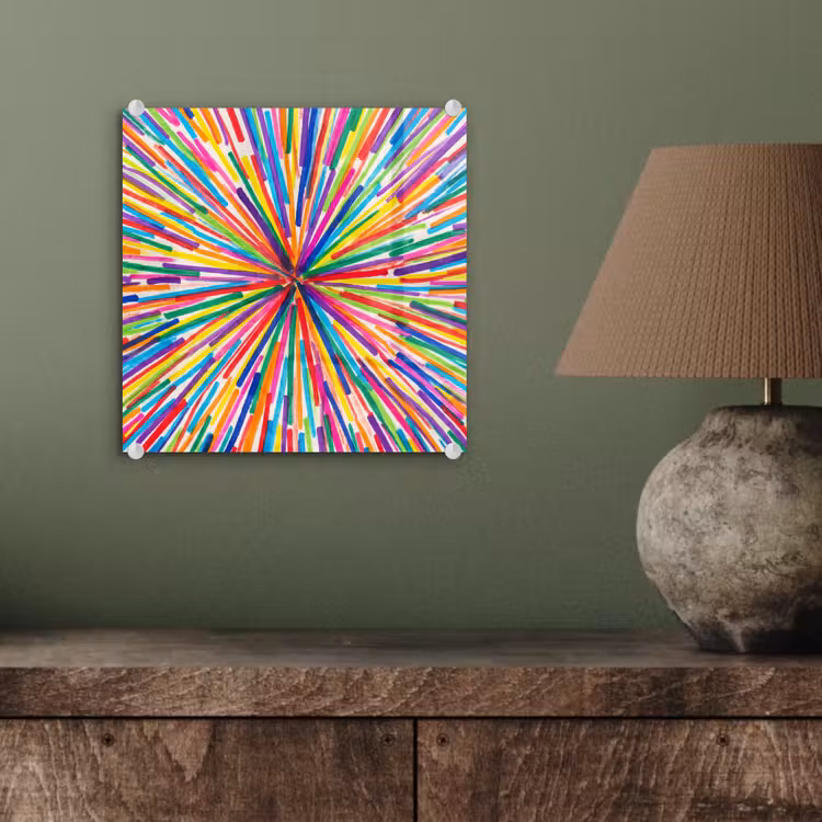 Glasbild - Linien – Bunt – Abstrakt — 4
