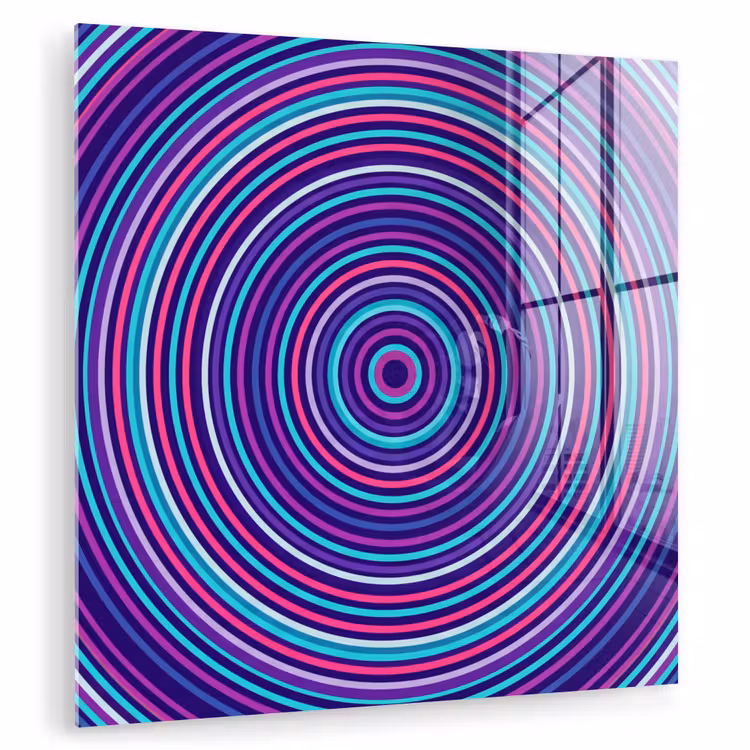 Glasbild - Zusammenfassung – Kreise – Farbenfroh — 1