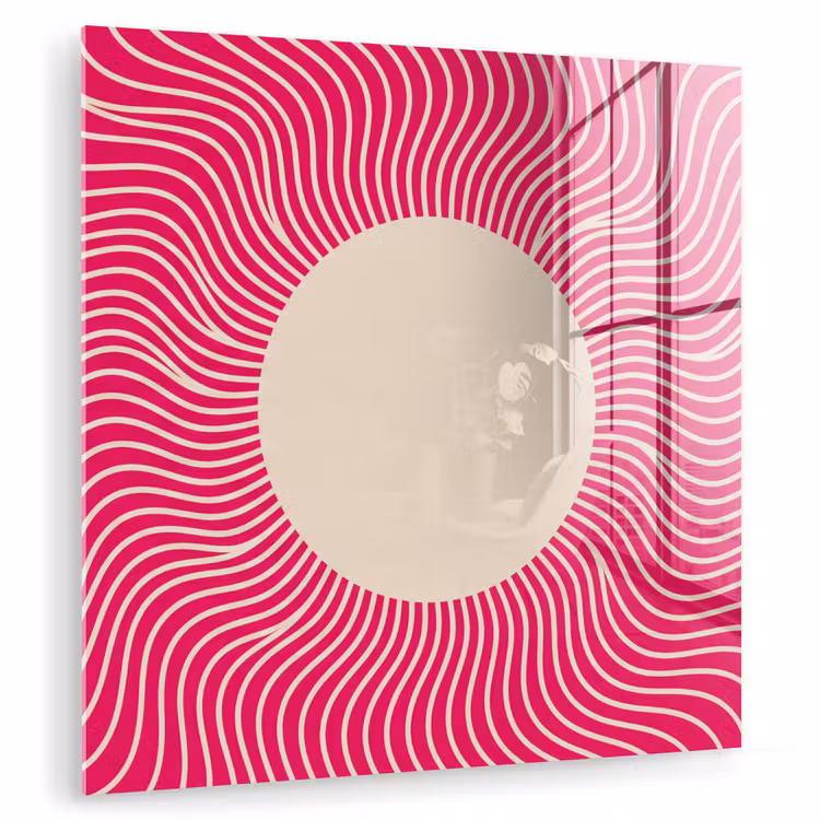 Glasbild - Zusammenfassung – Muster – Rosa — 1