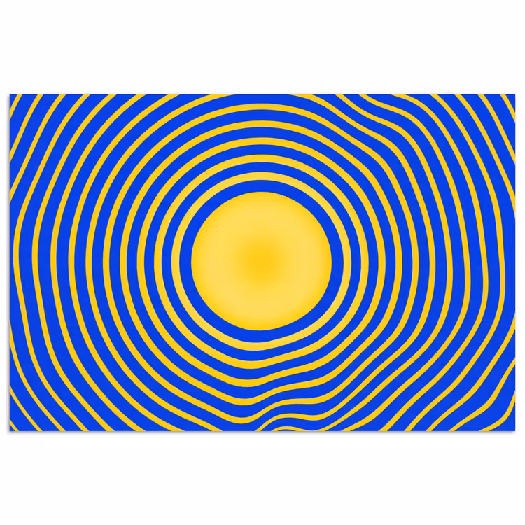 Poster - Abstraktes Muster – Blau — 1