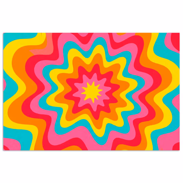 Poster - Muster – Gewellt – Bunt — 1