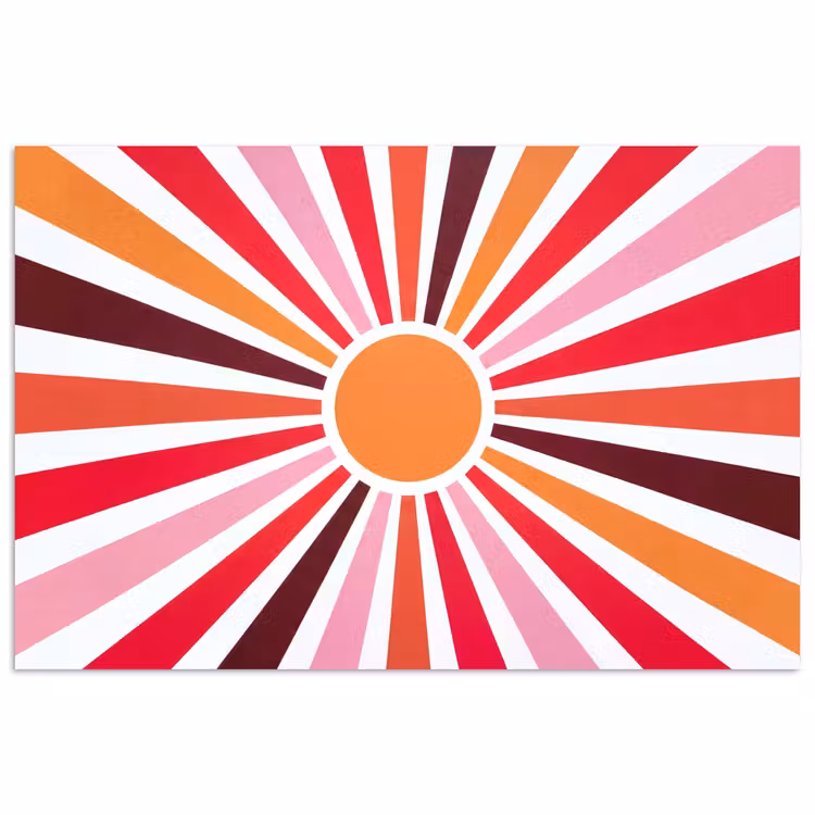 Poster - Sonne – Strahlen – Abstrakt – Farbenfroh — 1
