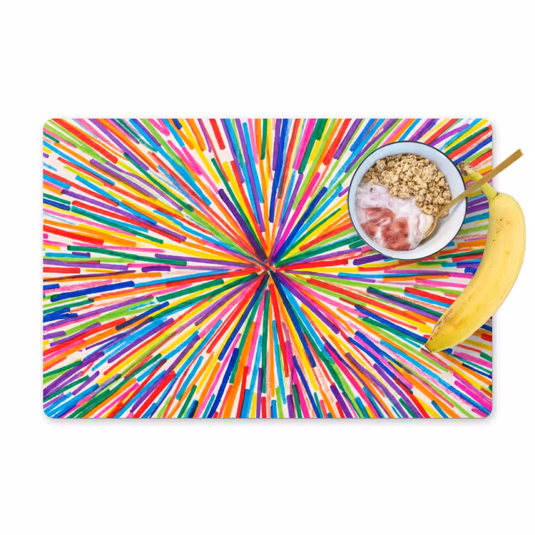 Tischset - 6 Stück - Linien – Bunt – Abstrakt — 1