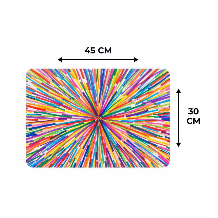 Tischset - 6 Stück - Linien – Bunt – Abstrakt — 3