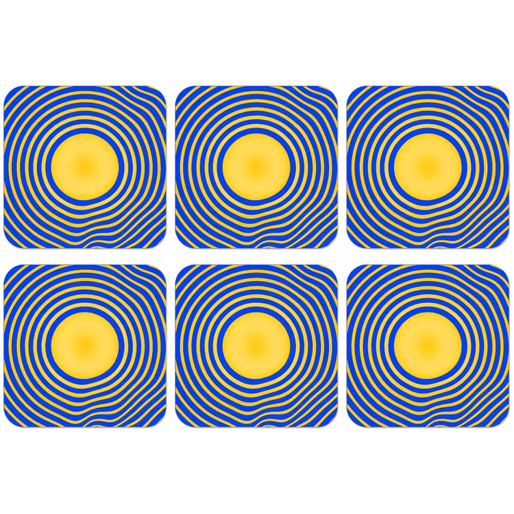Untersetzer - Abstraktes Muster – Blau — 1