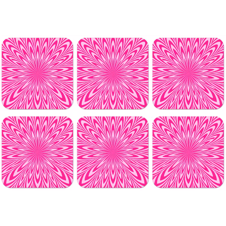 Untersetzer - Muster – Optisch – Rosa — 1
