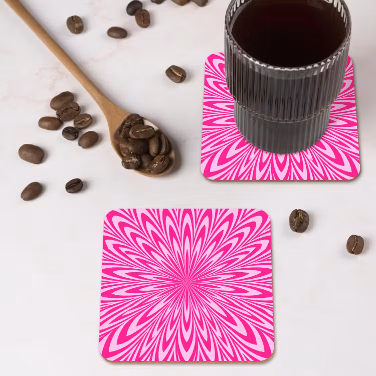 Untersetzer - Muster – Optisch – Rosa — 4
