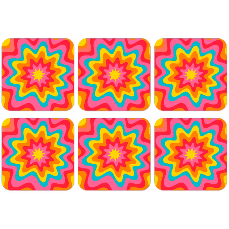Untersetzer - Muster – Wellenförmig – Bunt — 1