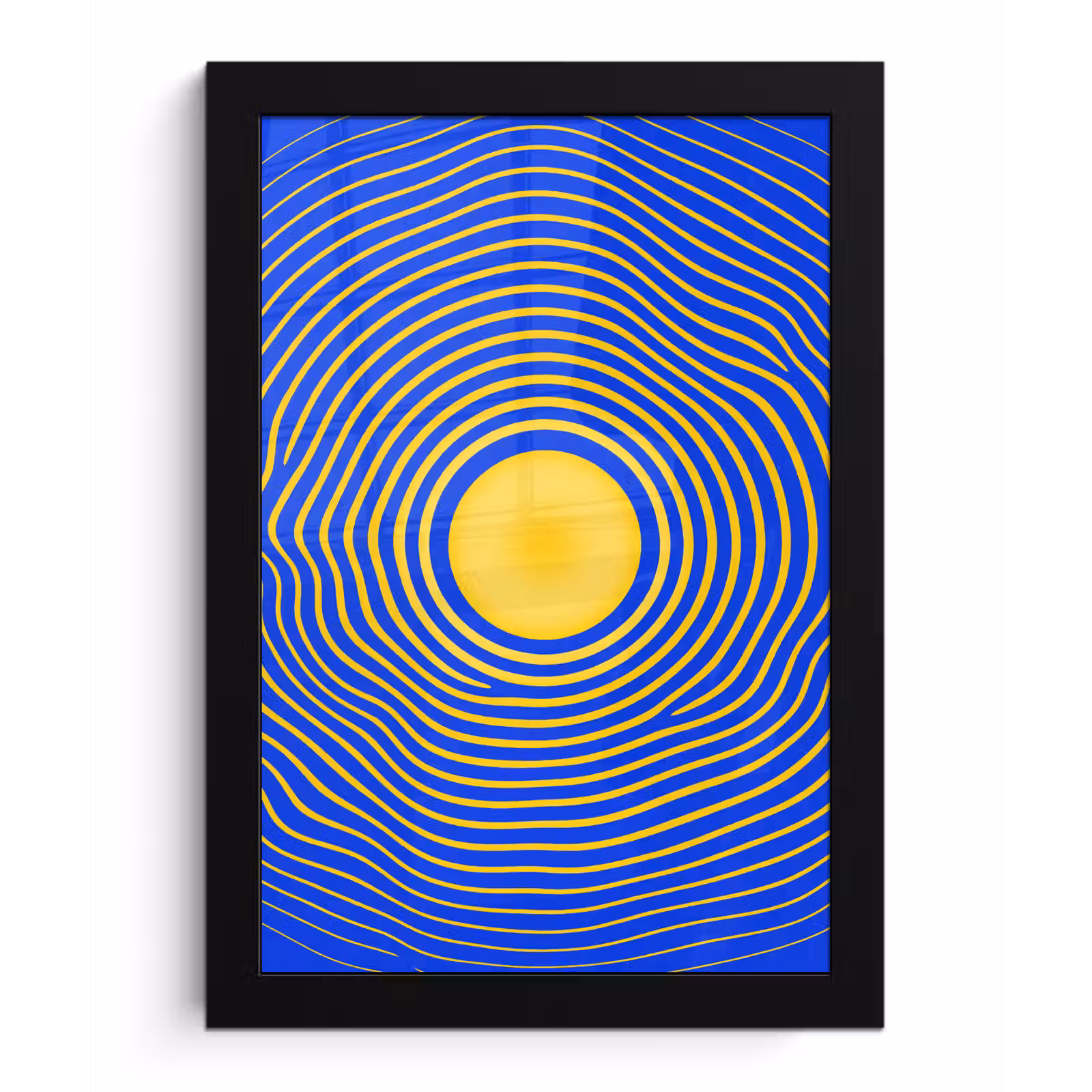 Bilder mit Rahmen - Abstraktes Muster – Blau — 1