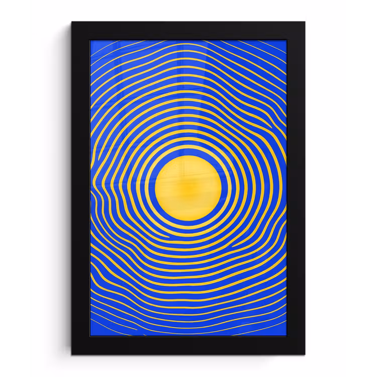 Bilder mit Rahmen - Abstraktes Muster – Blau — 1