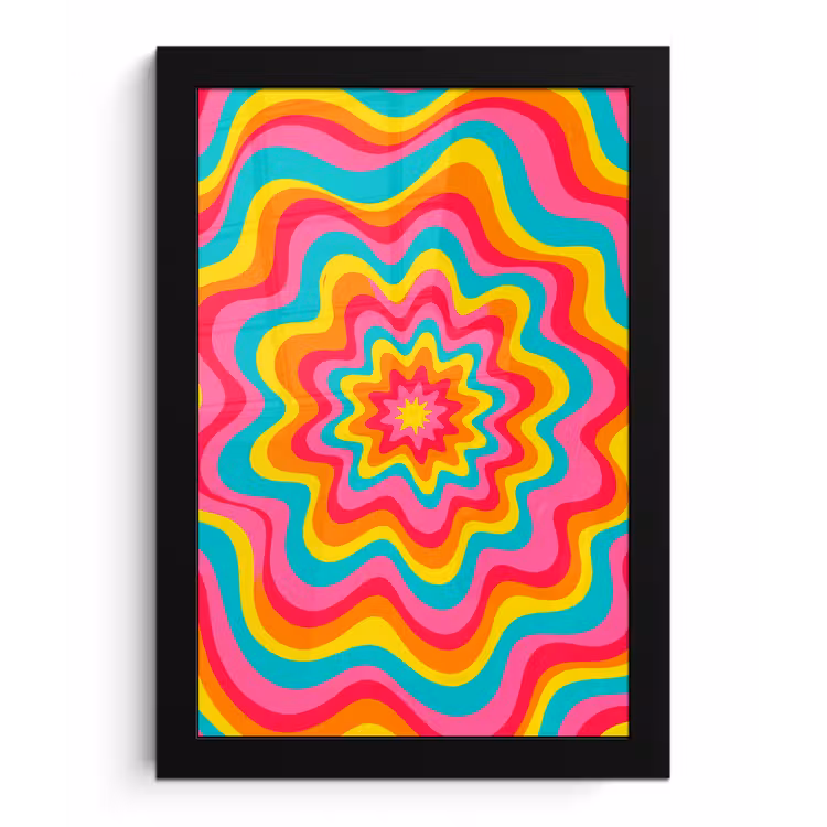 Bilder mit Rahmen - Muster – Gewellt – Bunt — 1
