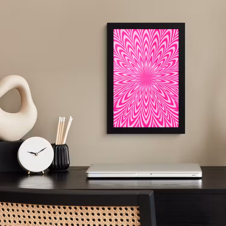 Bilder mit Rahmen - Muster – Optisch – Rosa — 2