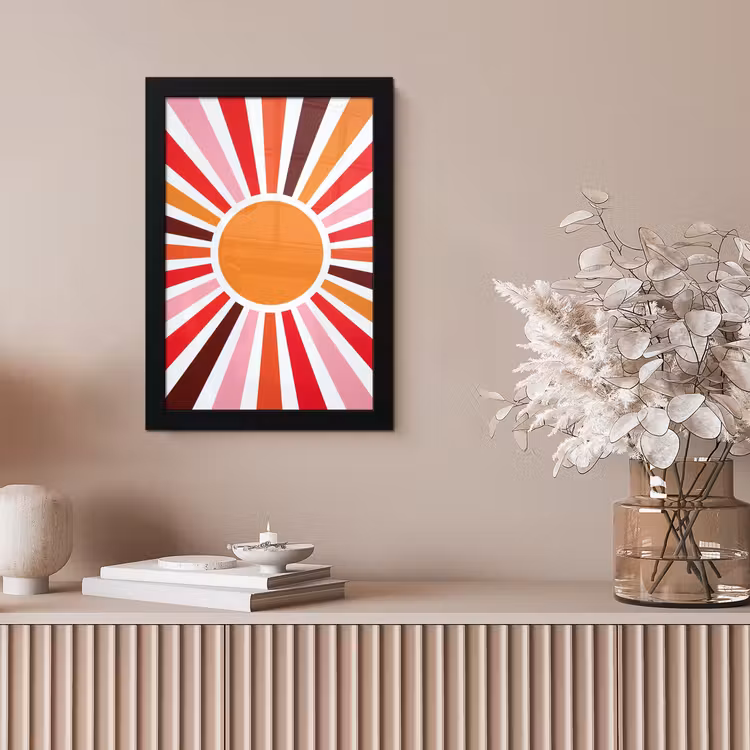 Bilder mit Rahmen - Sonne – Strahlen – Abstrakt – Farbenfroh — 4