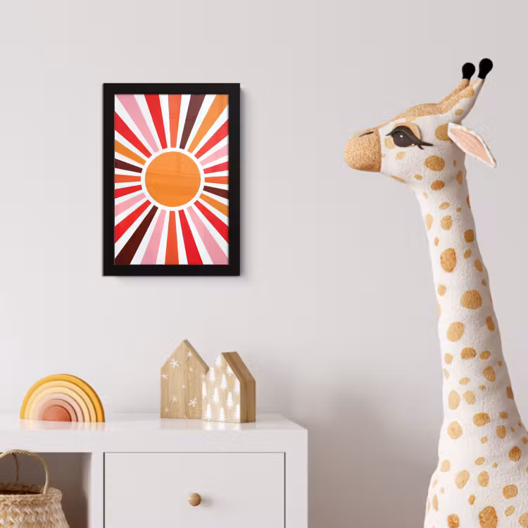 Bilder mit Rahmen - Sonne – Strahlen – Abstrakt – Farbenfroh — 5
