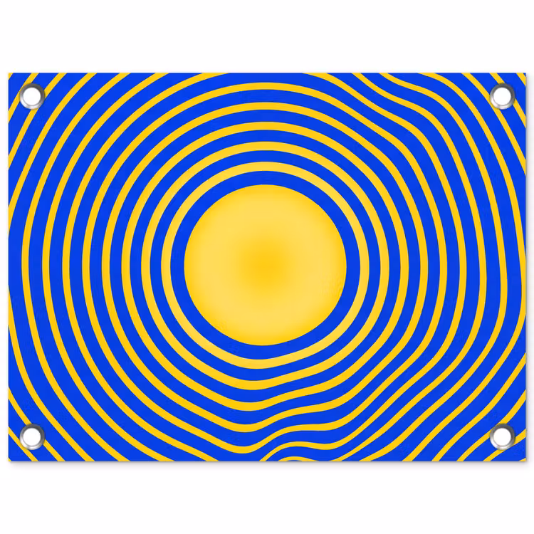 Gartenposter - Abstraktes Muster – Blau — 1