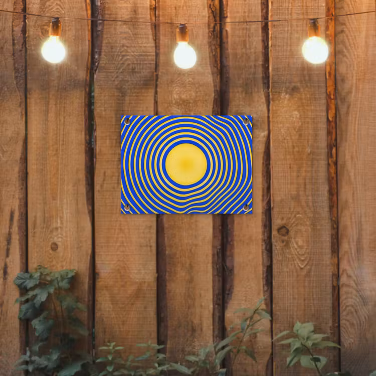 Gartenposter - Abstraktes Muster – Blau — 2