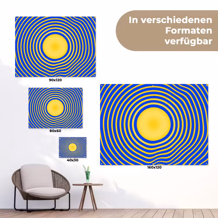 Gartenposter - Abstraktes Muster – Blau — 6