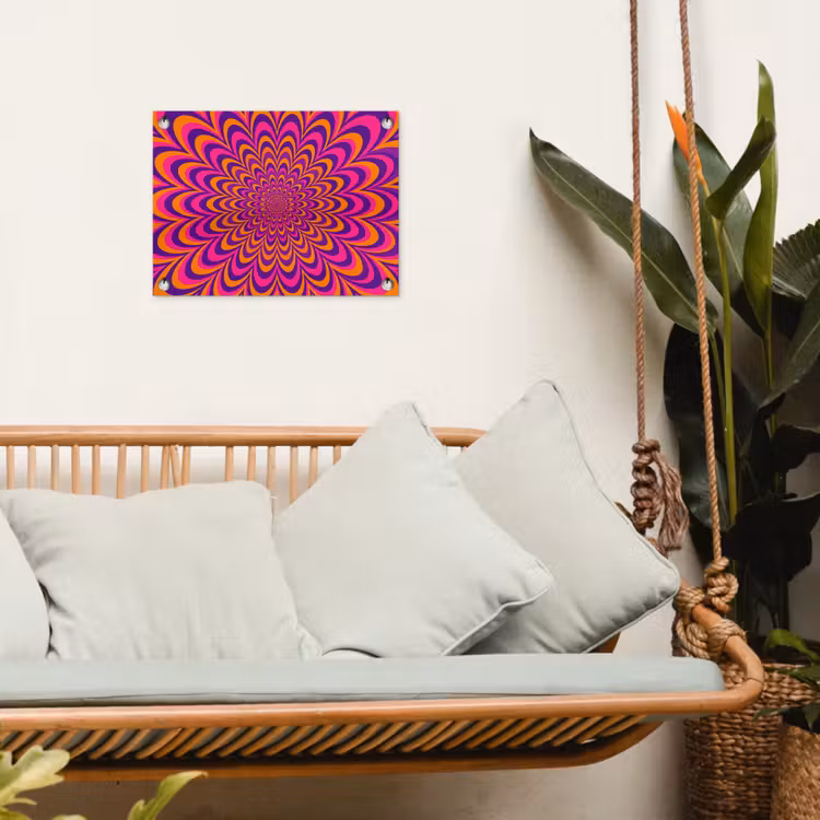 Gartenposter - Muster – Optisch – Bunt — 4