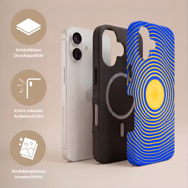 Handyhülle Toughcase - Abstraktes Muster – Blau — 3