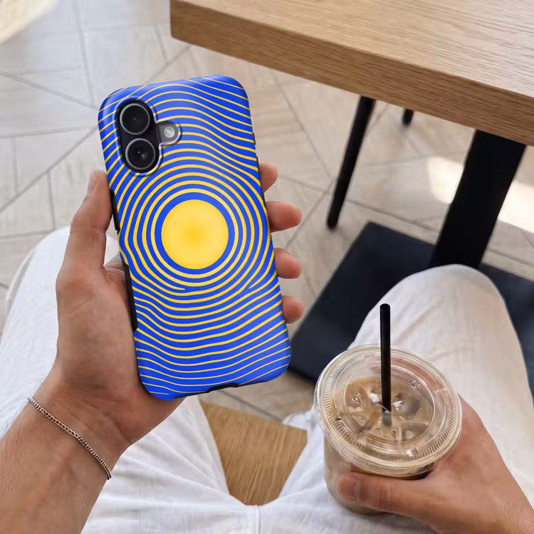 Handyhülle Toughcase - Abstraktes Muster – Blau — 4