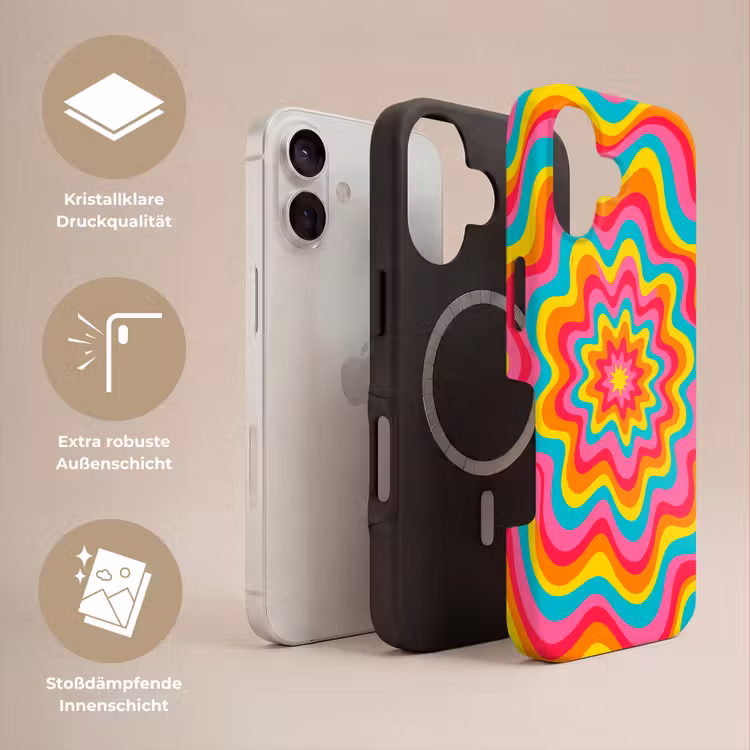 Handyhülle Toughcase - Muster – Wellenförmig – Bunt — 3