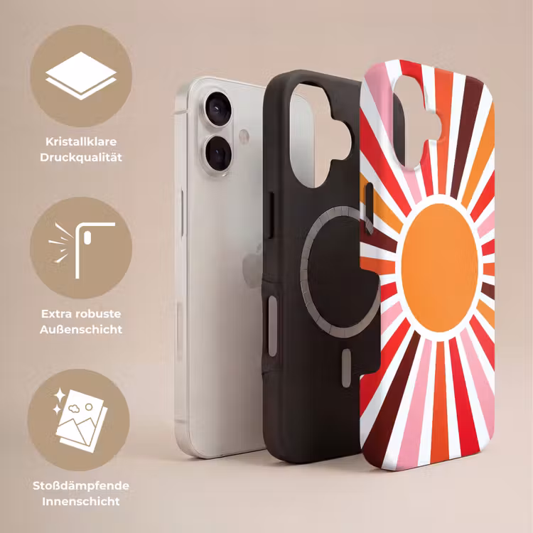 Handyhülle Toughcase - Sonne – Strahlen – Abstrakt – Farbenfroh — 3