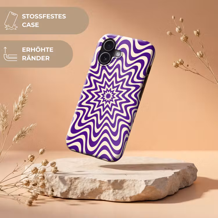 Handyhülle Toughcase - Zusammenfassung – Wellen – Optisch – Modern – Lila — 5