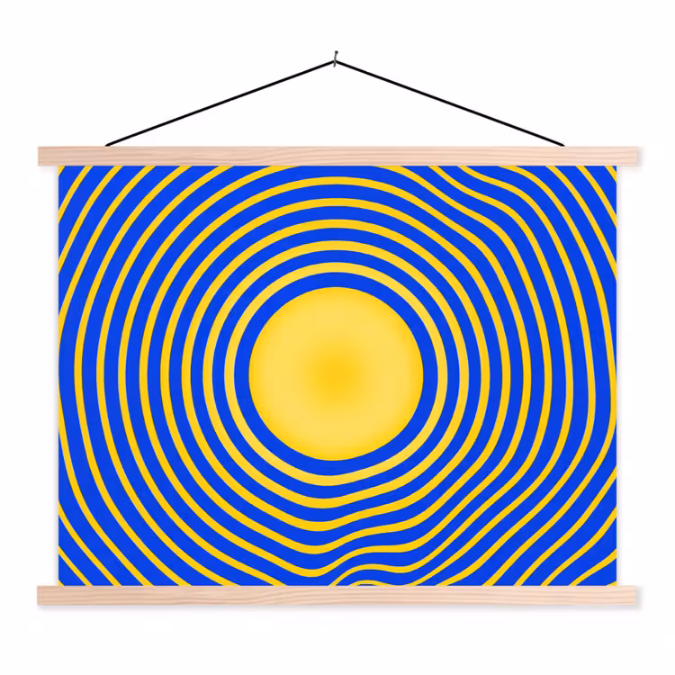 Stoffbild - Abstraktes Muster – Blau — 1